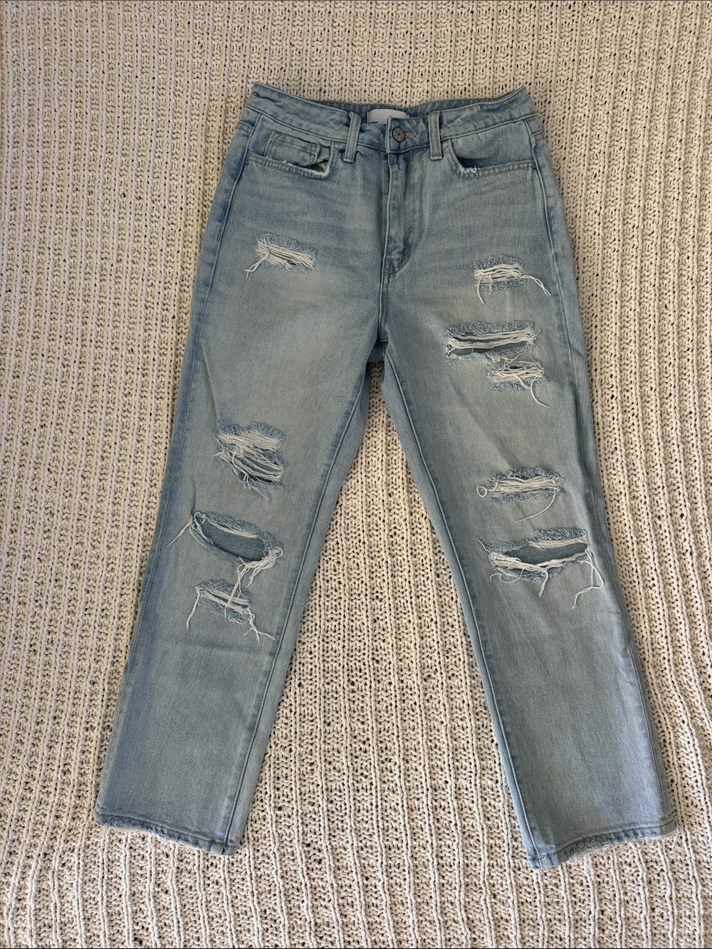 Vervet Women’s Jeans Size 26- Ripped High Rise Straight Leg